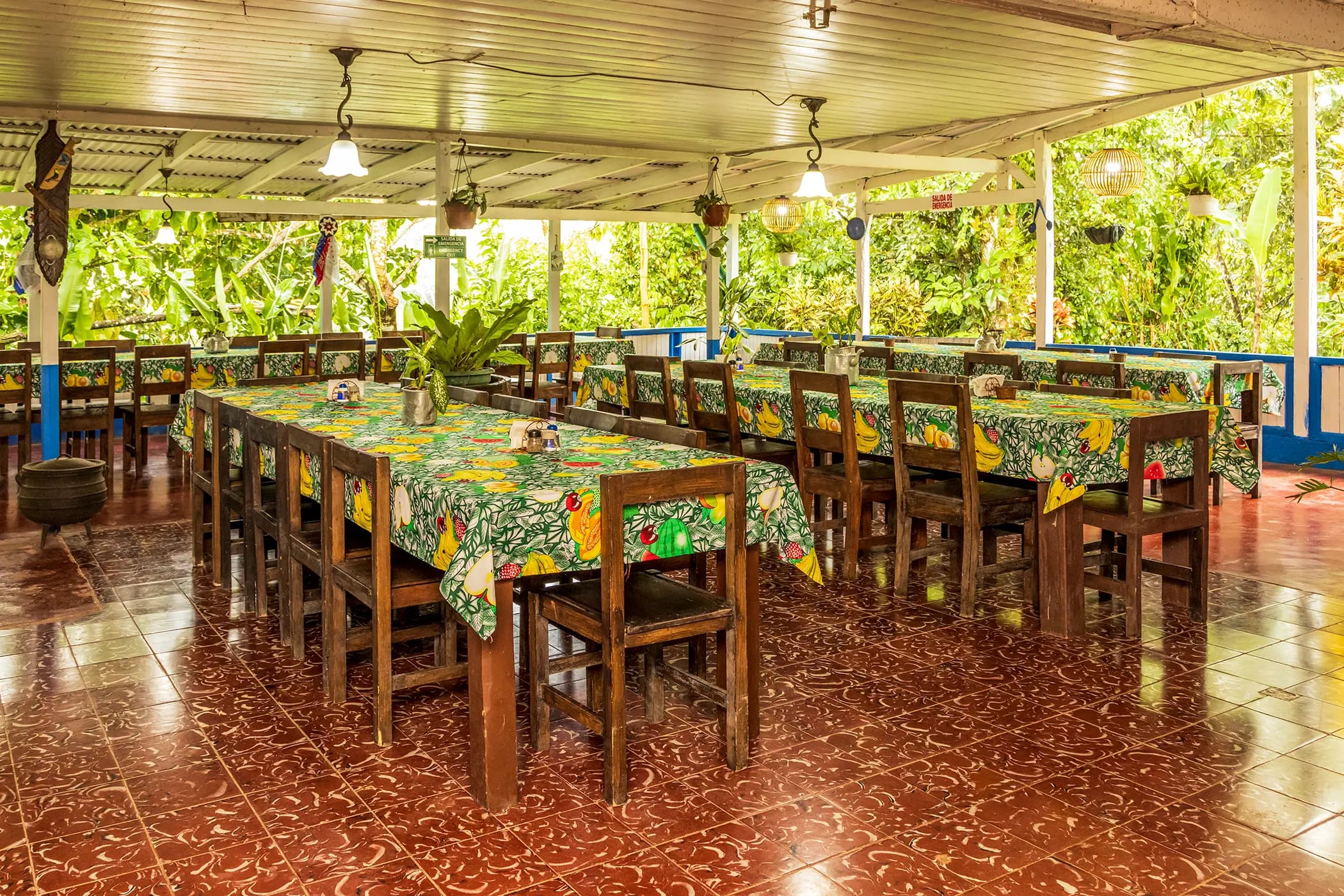 Cozy rustic atmosphere in the dining room of La Casona