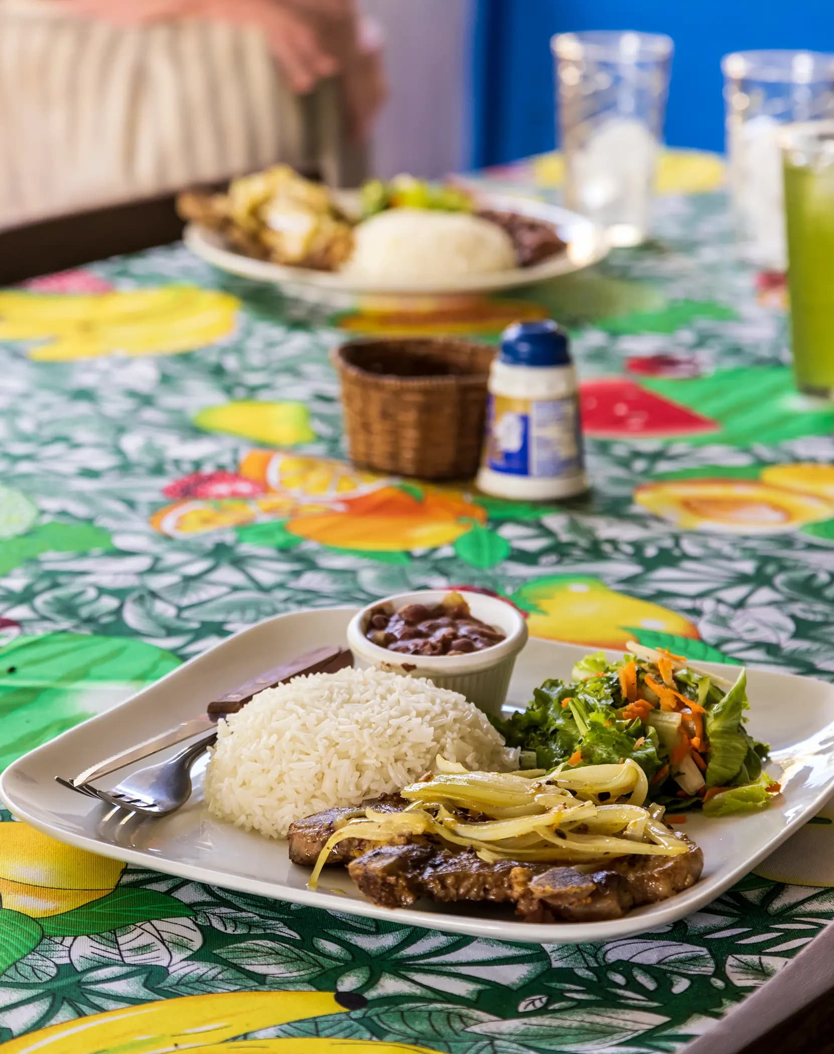 Traditional Costa Rican typical dishes prepared over wood fire